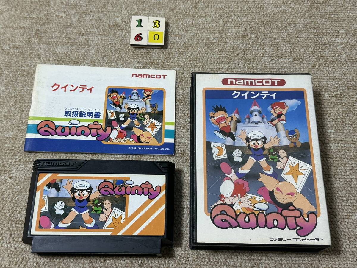 ファミコン(FC)「クインティ」(箱・説明書 付/F-1360)拍卖