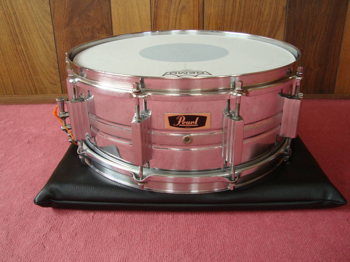 Pearl パール スチール スネアドラム 14インチ インナーミュート 日本製 かなり古いモデルです拍卖