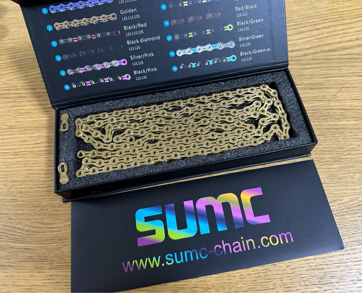 SUMC 最上級SX12SL ゴールド自転車 ギア12速用チェーン ロードバイク拍卖