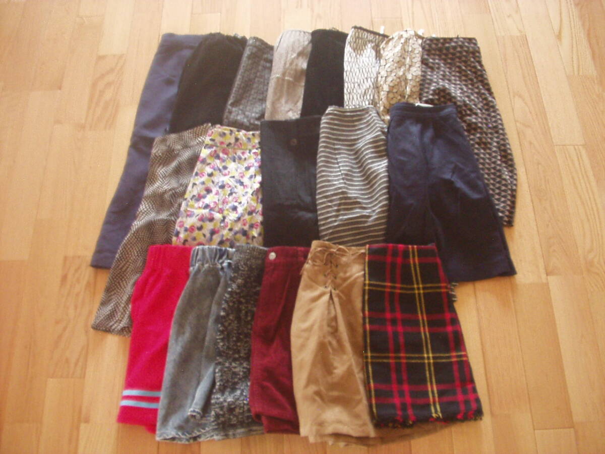 レディース スカート19点セット 大量まとめ Mサイズ ミニからひざ下長さまで拍卖