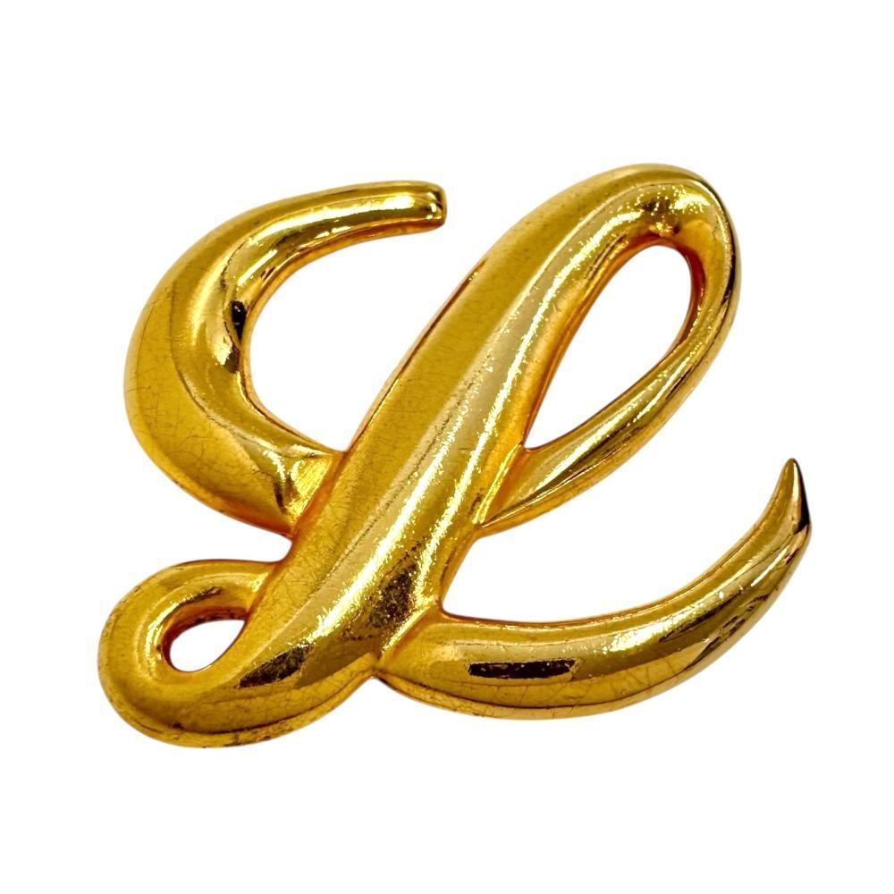 LOEWE/ロエベ Lロゴ ブローチ GP 31.4g ゴールド レディース拍卖