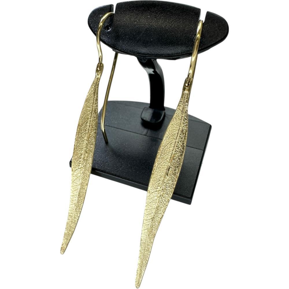 リーフモチーフ アメリカンフック ピアス K18ゴールド 4.9g レディース拍卖