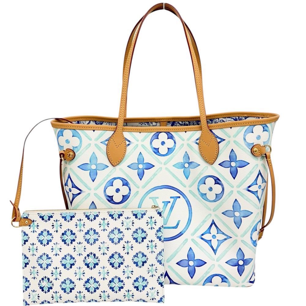 LOUIS VUITTON LV バイ・ザ・プール ネヴァーフルMM M11263 オンライン限定 ポーチ付 トートバッグ PVC ラグーンブルー レディース拍卖