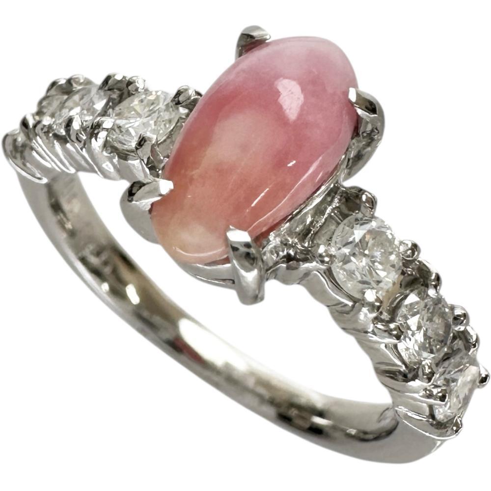 9号 コンクパール 1.00ct ダイヤモンド 0.46ct リング・指輪 Pt900プラチナ 5.5g レディース拍卖