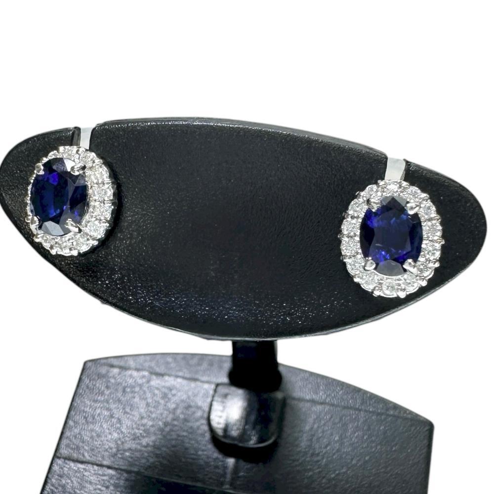 サファイア 0.30/0.38ct ダイヤモンド 0.06×2ct ピアス Pt900プラチナ 1.1g レディース拍卖