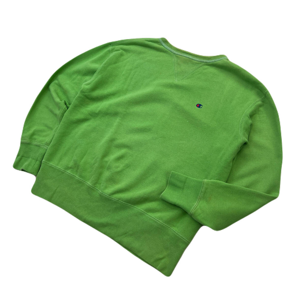 チャンピオン スウェット トレーナー ライトグリーン Mサイズ メンズ 緑 シンプル ●I373拍卖