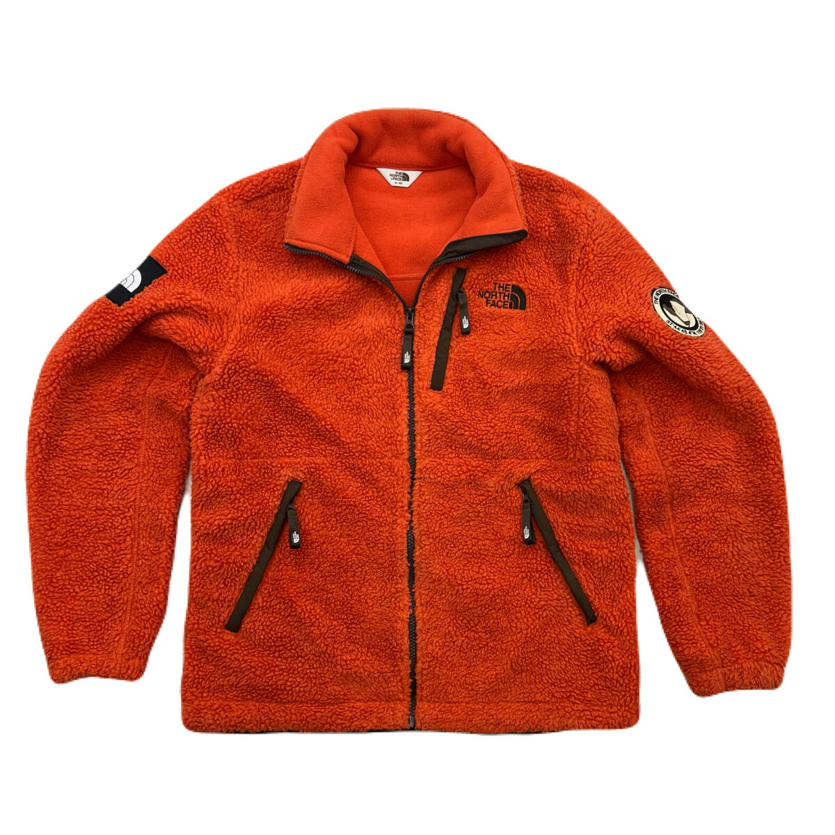 ノースフェイス ホワイトレーベル 韓国限定 オレンジ リモ フリース ジャケット レディース M ●AE373拍卖