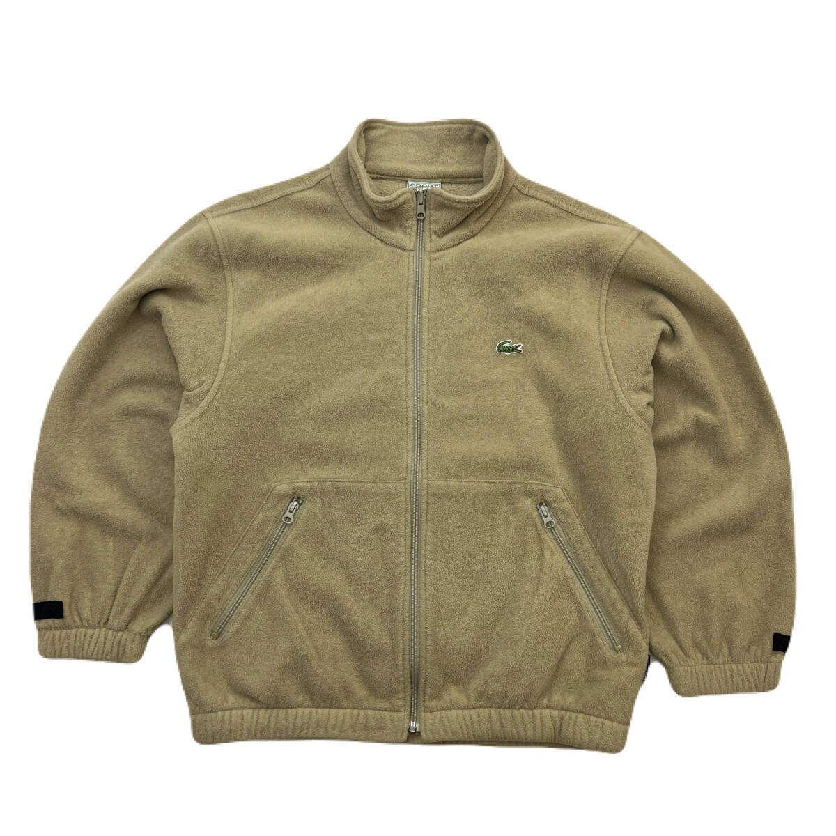 ラコステ フリースジャケット 防寒性十分 ベージュ メンズ 4サイズ M相当 LACOSTE ●AE372拍卖