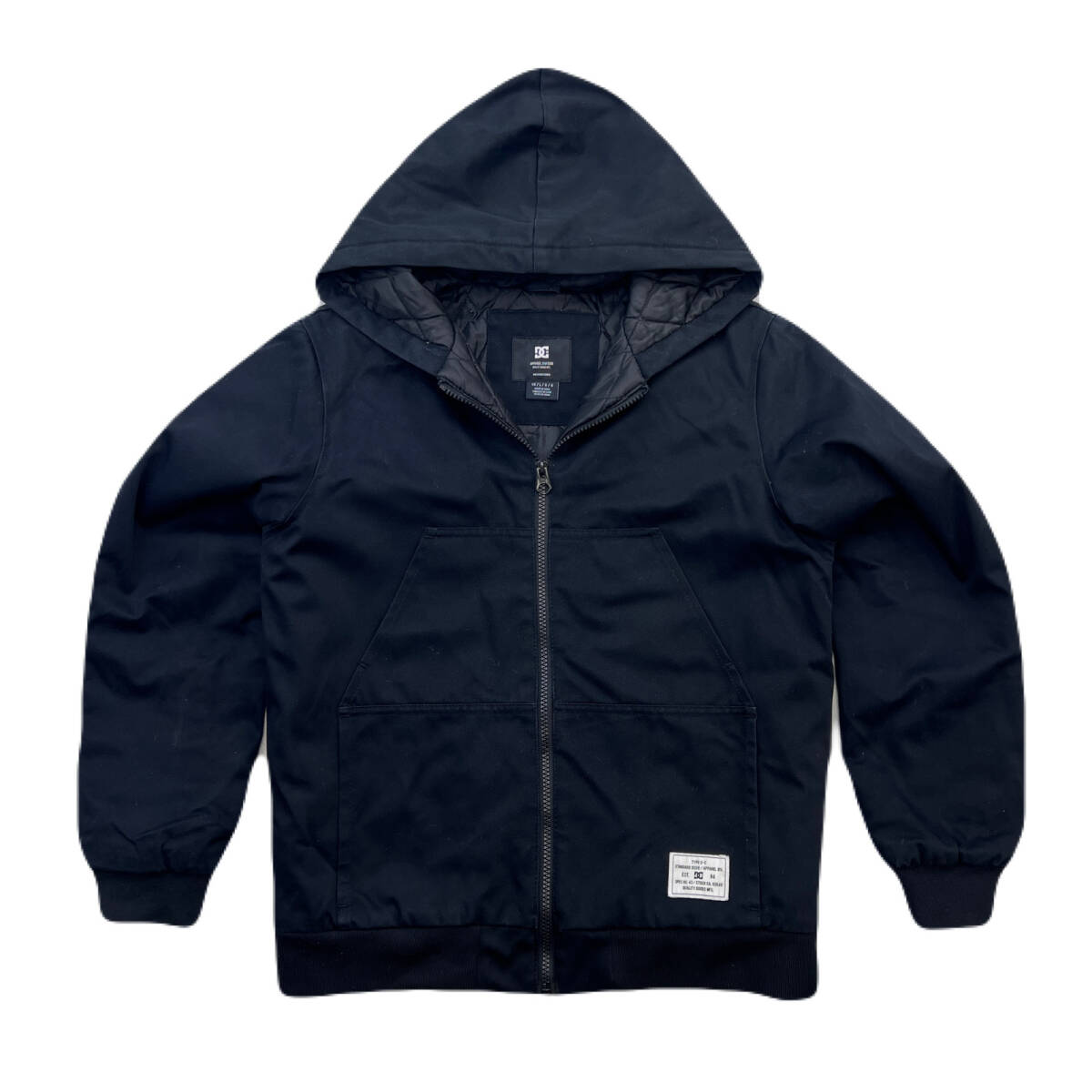 DC SHOE ディーシー ナイロンパーカー 中綿 ブラック キッズ Lサイズ 男の子用 14 ユースサイズ ●AF365拍卖