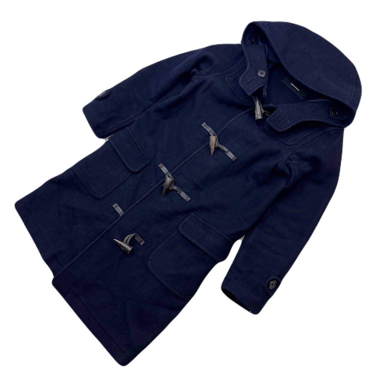 ジャーナルスタンダード ロング ダッフルコート パーカー ダークネイビー 濃紺 レディース SM相当 ●AK367拍卖