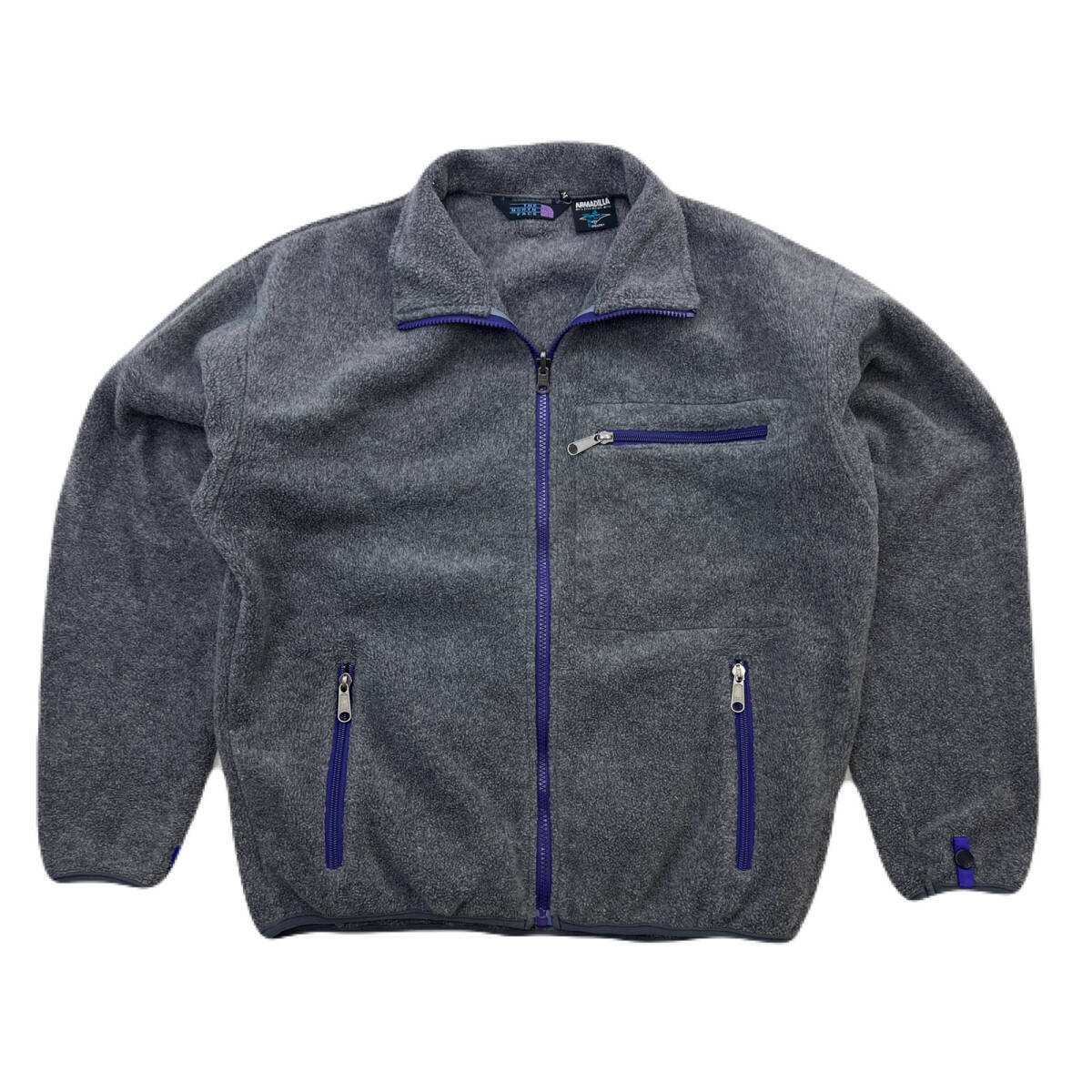 ザノースフェイス フリースジャケット インナーフリース グレー パープル メンズ Mサイズ ARMADILLA ●AM335拍卖