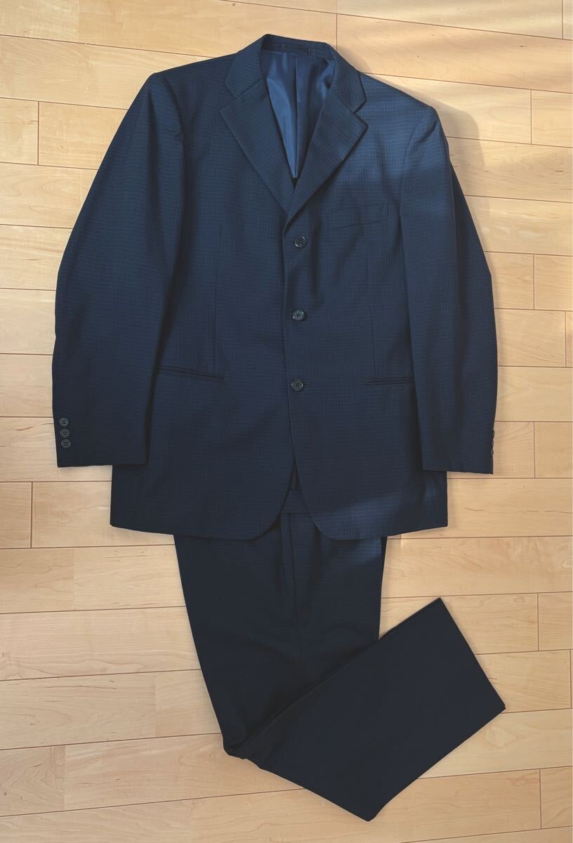 Garcon Adams ガルソン アダムス 100 AB7 スーツ セットアップ シングル 紳士服 ビジネス メンズ チェック拍卖