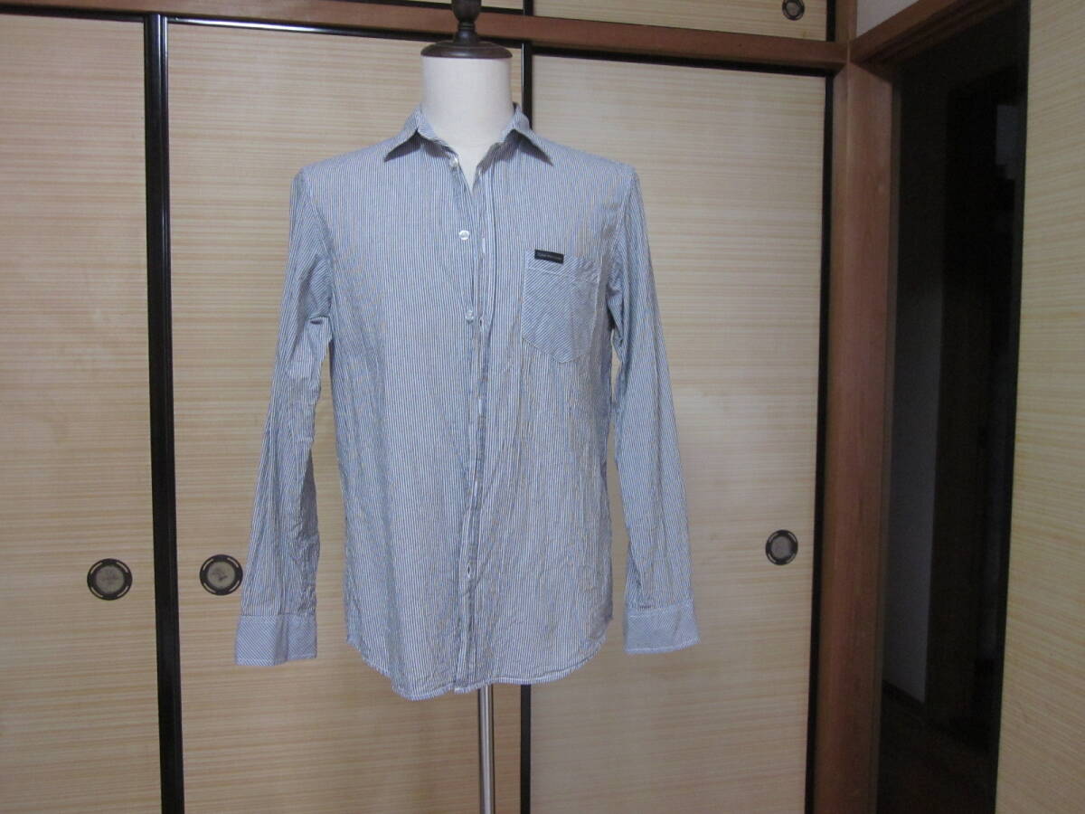 ☆☆☆【 11/24・大幅値下げ 】カルバンクライン Calvin Klein Jeans:ストライプシャツ:正規品・オンワード樫山:サイズ表示 L:送料無料拍卖
