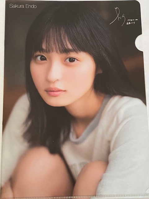 ◆即決◆ 乃木坂46 遠藤さくら 両面クリアファイル ③ ★サイン入り★拍卖