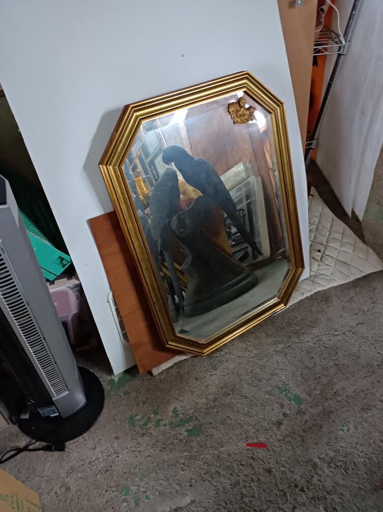 壁掛け 鏡 ◆ ヨーロッパ調 ◆ 欧州 ◆ 幅56 縦76 厚さ3.5 【保管 倉庫】拍卖