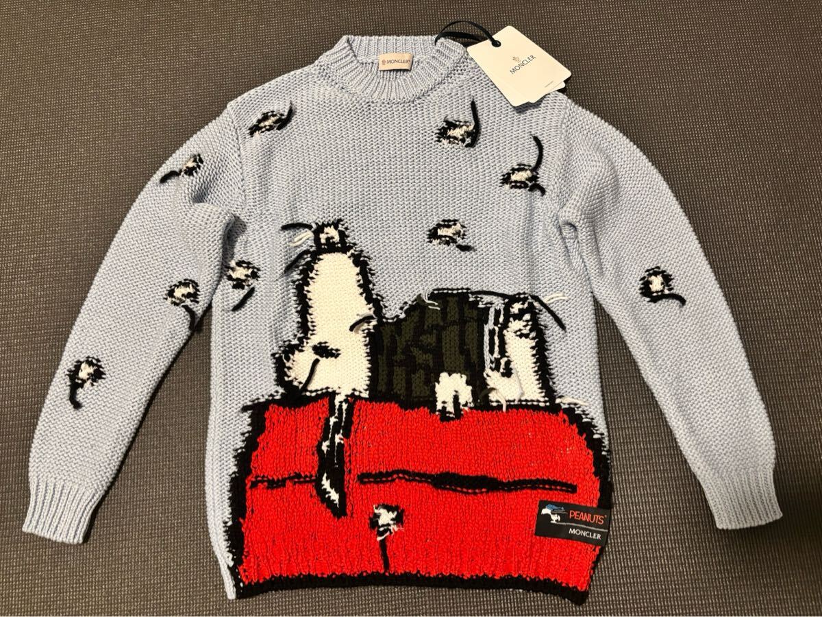 新品 モンクレール MONCLER 最高級ライン ロゴ マーク 激レア スヌーピー セーター ニット 3XS モンクレールジャパンタグ付き正規品拍卖
