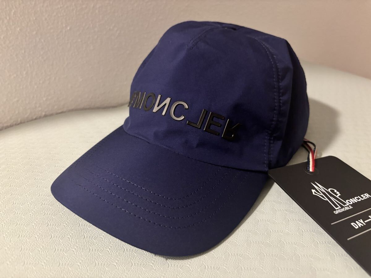 新品 本物 未使用 モンクレール MONCLER ロゴ ベースボール キャップ 帽子 ハット ネイビー ユニセックス拍卖