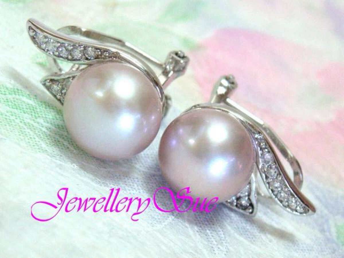 svm06m珍しい♪【大粒】純銀925天然淡水真珠/大粒サクラピンクパールピアス ♪6月の誕生石♪1点限り♪拍卖