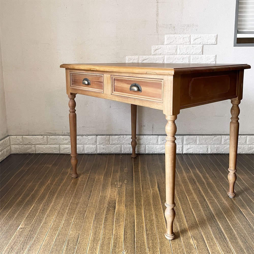 ◎ クラッシュゲート CRASH GATE ノットアンティークス Knot antiques オリザデスク ORIZA DESK 杉古材 W91cm 抽斗2杯 定価¥104,500-拍卖