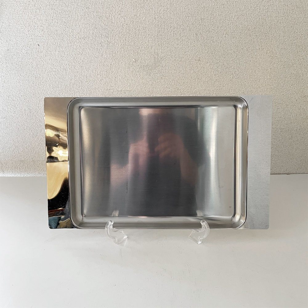 ◎ アレッシィ ALESSI プログラマ Programma 8 ステンレストレイ 37.5×22.5cm フランコ・サルジャーニ イタリア 廃番 A拍卖