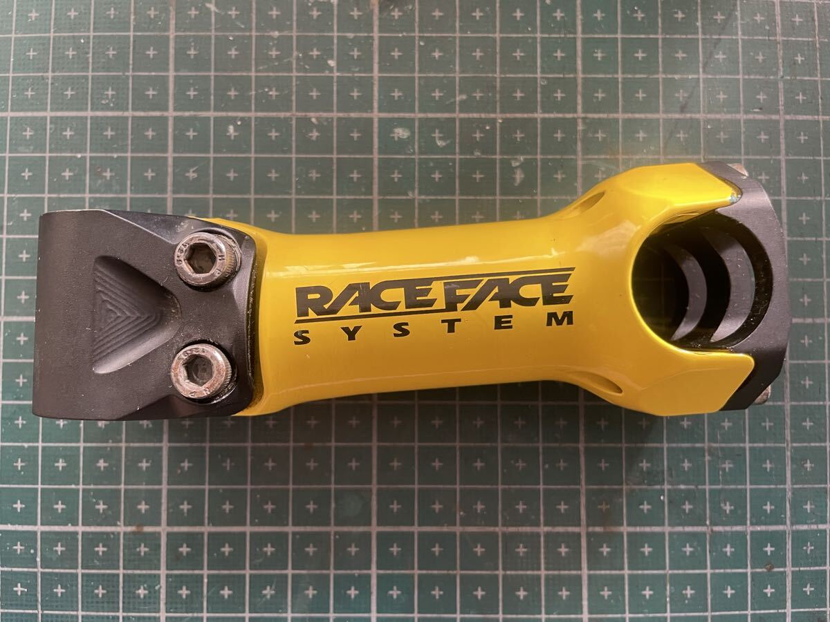 中古品 RACEFACE SYSTEM MTB Ahead Stem 110mmL +5° OS28.6mmST 25.4mmBar 40mmH イエロー塗装 1998年購入 説明書、箱無し拍卖