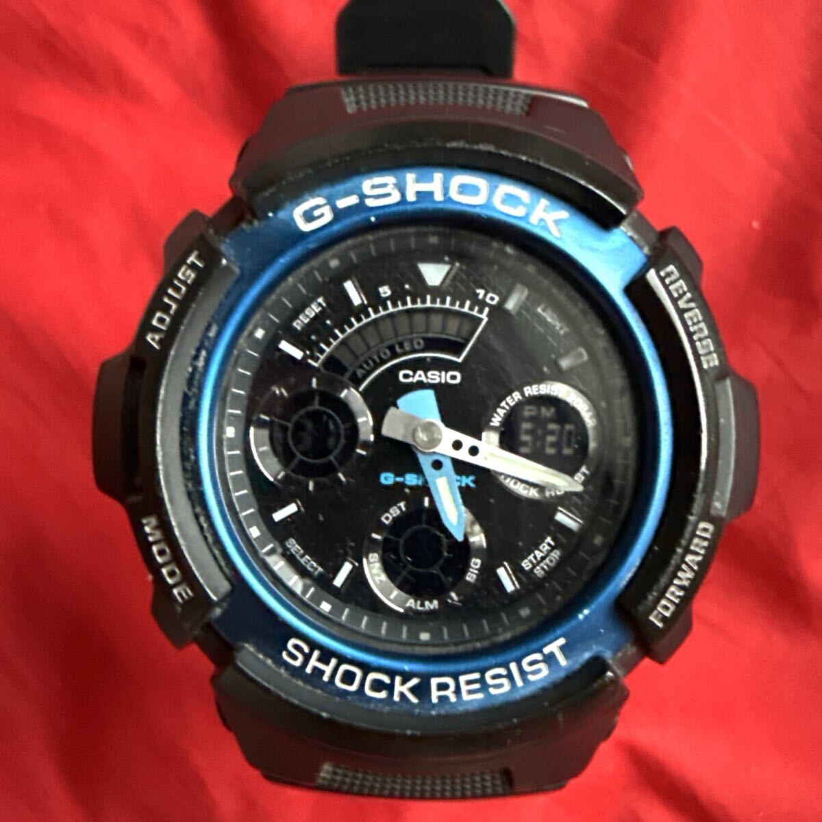 ★即決有★アナログ/デジタル AW-591 G-SHOCK 腕時計アナデジ AW-591-2AJF g-shock Gショック カシオ腕時計 ライト発光しませんジャンク扱 拍卖
