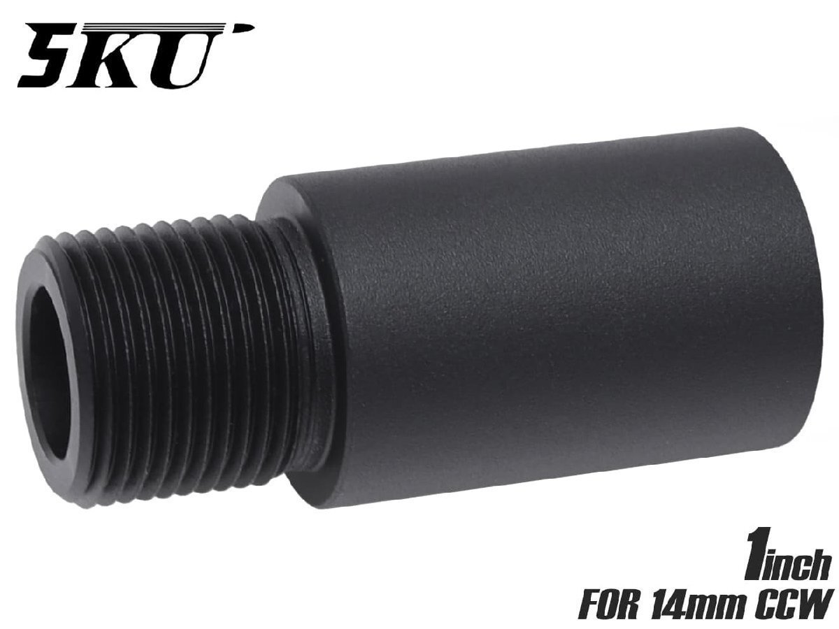 5KU-SIMZ-029N 5KU 1インチ アルミCNC アウターバレル エクステンション for 14mm逆ネジ拍卖