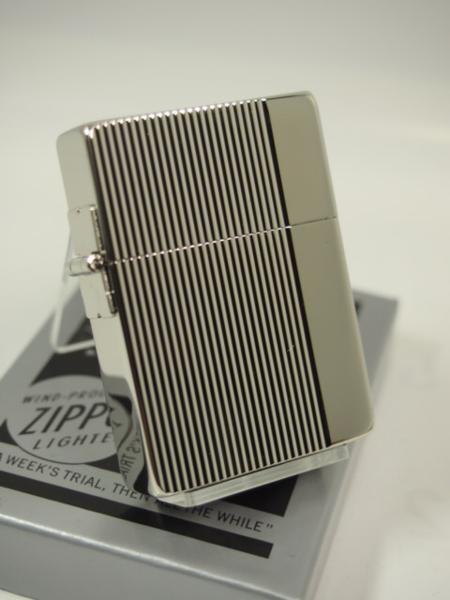 新品 Zippo 1935CCレプリカ・縦縞両面ダイヤカットライン シルバー銀色拍卖