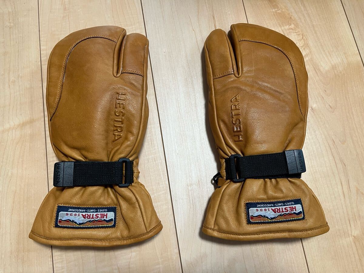 送料無料 HESTRA ヘストラ レザー グローブ 3フィンガー 3-FINGER スノーボード スキー拍卖
