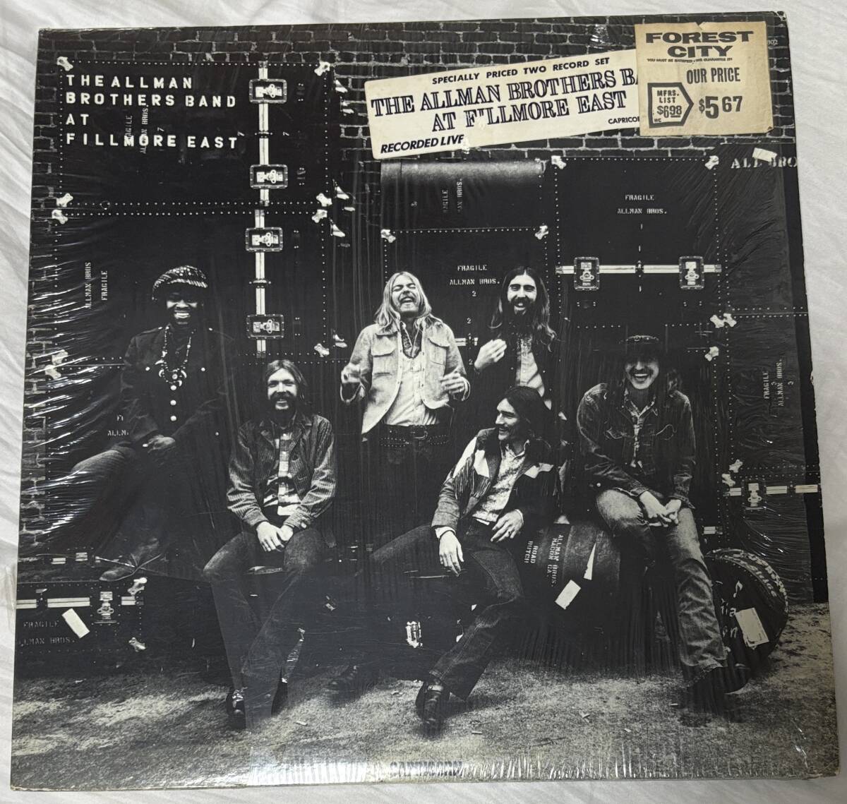 ★★レア★ハイプステッカー+シュリンク★US capricornピンク★the Allman brothers bandオールマン★Fillmore east★2Lp拍卖