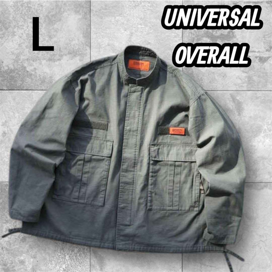 UNIVERSAL OVERALL ユニバーサルオーバーオール ジャケット L カーキ ミリタリー メンズ Y2K トレンド BEAMS拍卖
