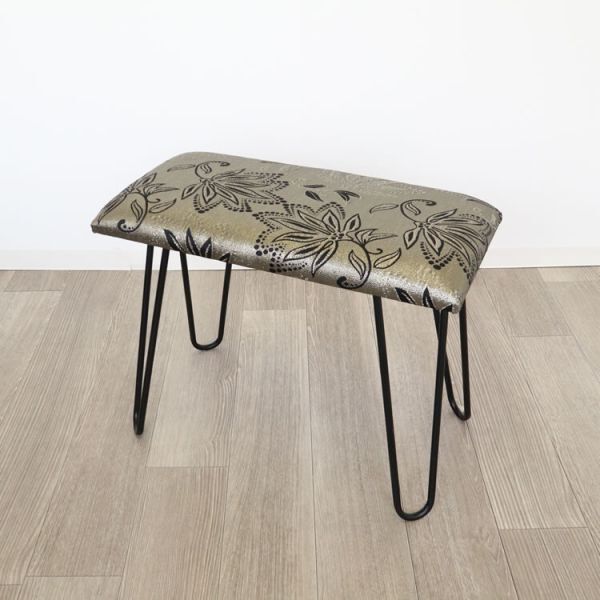 モダンスツール ベンチ 椅子 シルバー&ゴールド アイアン 椅子 イス スリム スツール 腰掛 インテリア おしゃれ拍卖