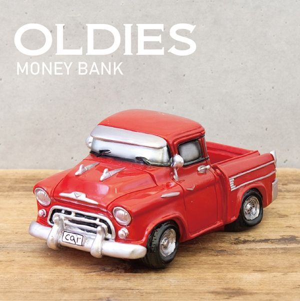 貯金箱 マネーバンク トラック 車 レッド 赤 コインバンク 置物 オブジェ インテリア 飾り 雑貨 プレゼント ギフト拍卖