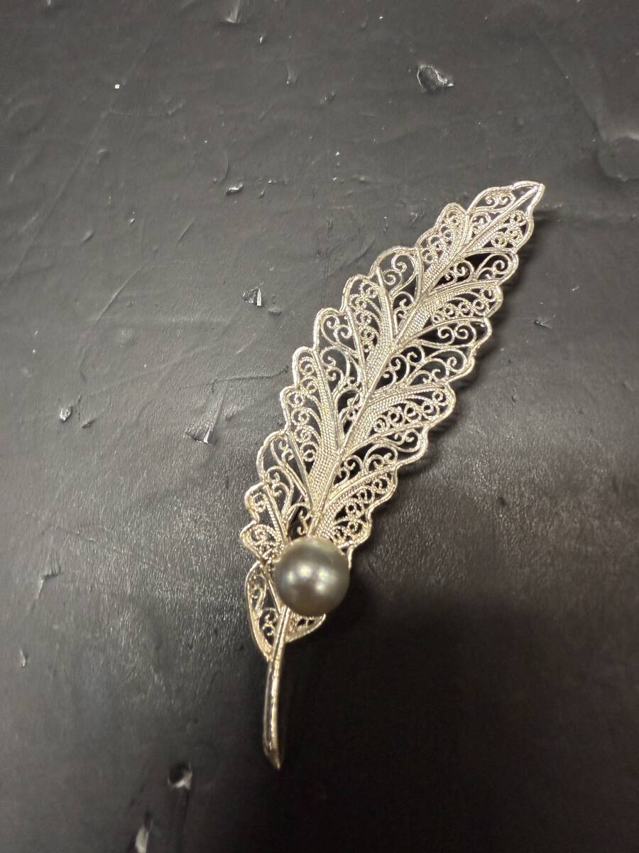 ★コレクター必見 ビンテージ ブローチ シルバーカラー 葉っぱモチーフ レディース アクセサリー 飾り レトロ コレクション GT296拍卖
