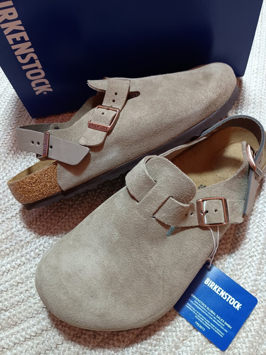 新品 未使用 BIRKENSTOCK TOKIO II スエード レザー タープ ベージュ 41 26.5cm ビルケンシュトック トキオ サンダル 定価25300拍卖