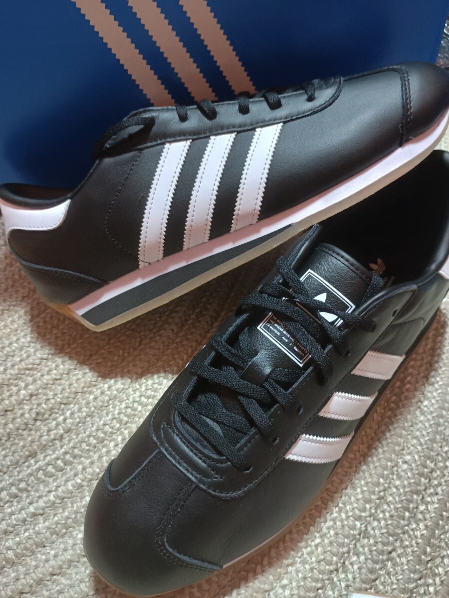 新品 未使用 adidas COUNTRY II 26.5cm US8.5 アディダス オリジナルス カントリー ブラック ホワイト 黒 白 スニーカー 復刻 2024年製拍卖