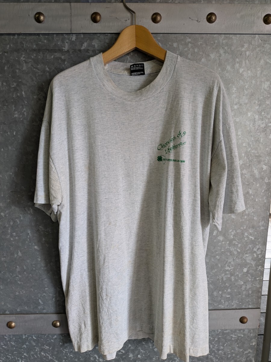 90s USA製 Fruit of the Loom BESTタグシングルステッチTシャツ XL 洗濯済み拍卖