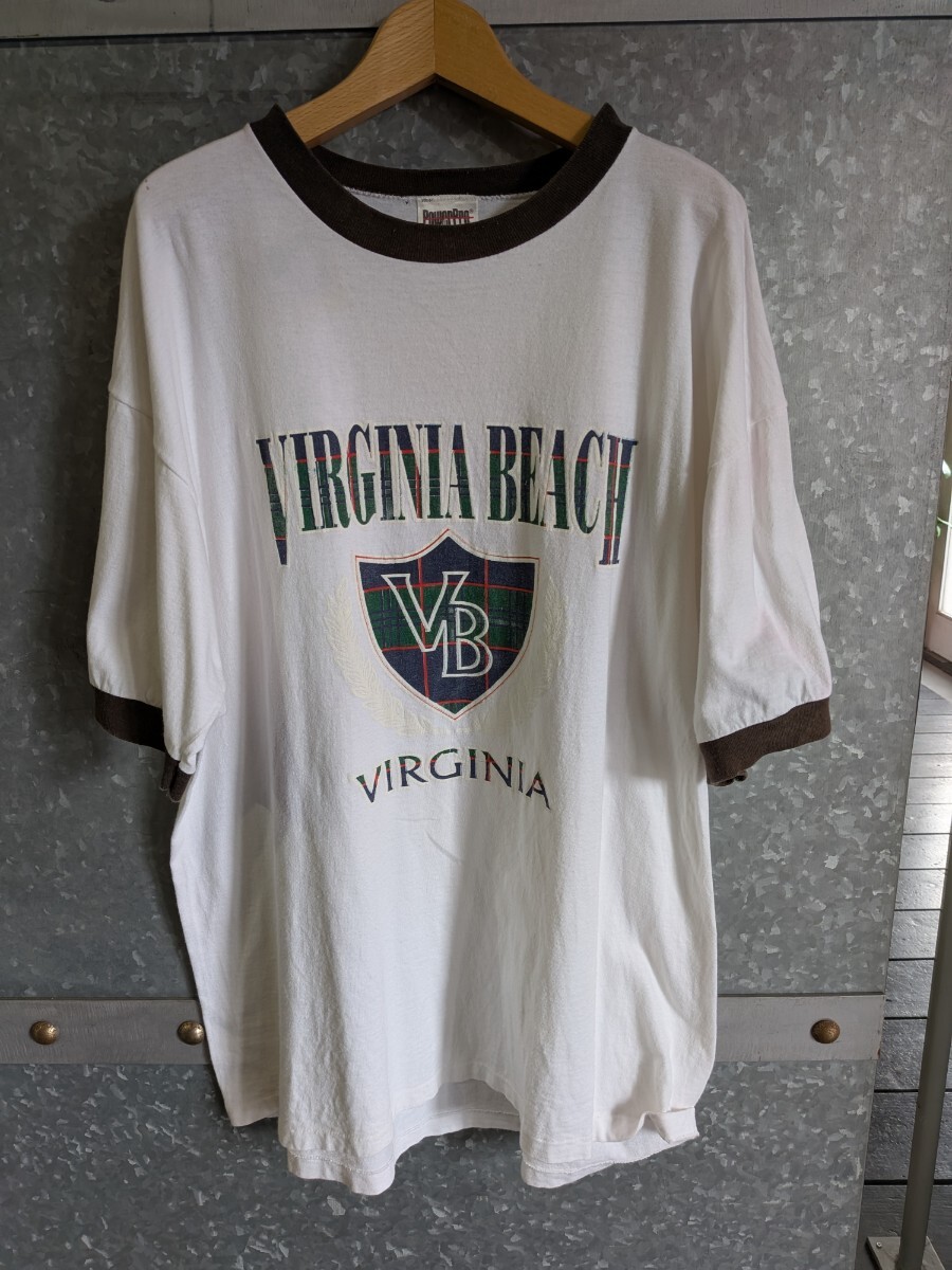 古着Tシャツ リンガーTシャツ 両面プリント アメカジ /カレッジT 90sスタイル 古着 洗濯済み拍卖