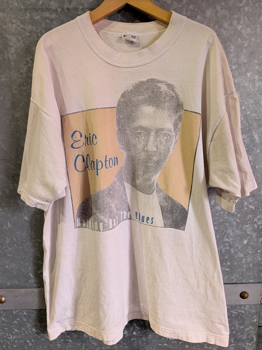 Eric Claptonエリッククラプトン TシャツUSA製シングルステッチヴィンテージTシャツロックTバンドT 古着洗濯済み XL バンド拍卖