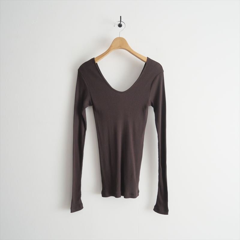 継続販売品 / 未使用 / DES PRES デプレ / TOMORROWLAND / シルクコットンリブ Uネックプルオーバー / 22034403007 / 2506-0493拍卖