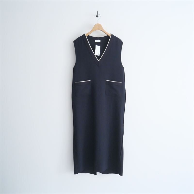 2025SS / Ballsey ボールジィ / TOMORROWLAND / ニットコンビダブルクロス パッチポケットワンピース 36 / 11065206133 / 2507-0951拍卖