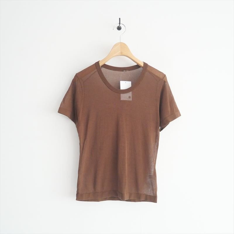 2025SS / ETRE TOKYO エトレトウキョウ / ハーフスリーブシアーニットプルオーバー / 1225211057 / 2505-1025拍卖