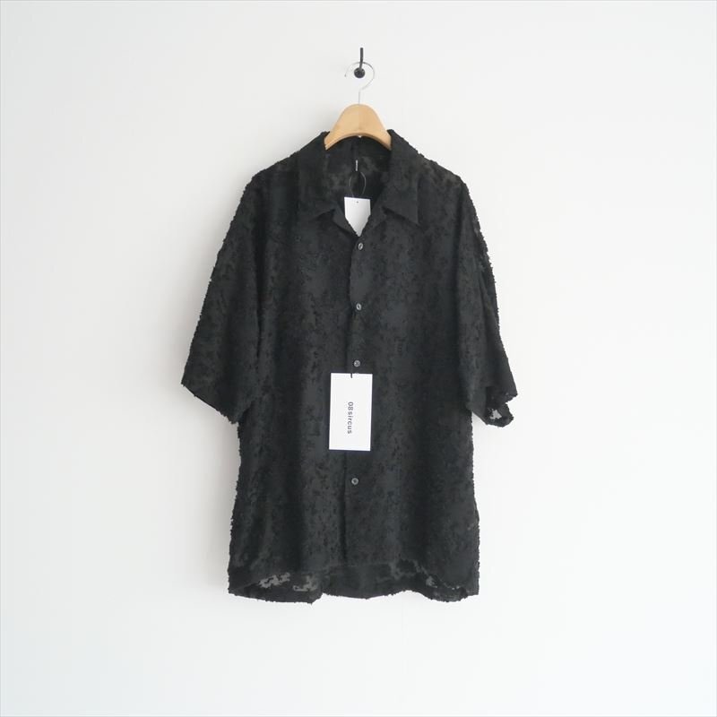 2025SS / 未使用 / 08sircus ゼロエイトサーカス / Cut jacquard organdy back dolman split shirt シャツ 1 / S25SS-SH03 / 2505-0605拍卖