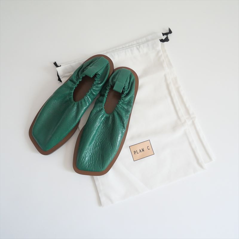 未使用 / PLANC C プランシー / ギャザースリッポン フラットパンプス 37 / 2500-0149拍卖