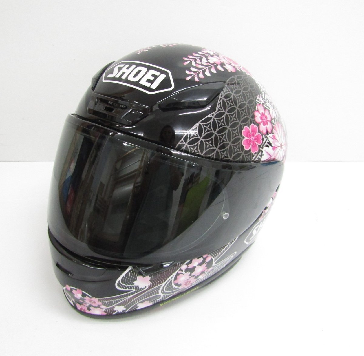 SHOEI ショウエイ フルフェイス ヘルメット Z-7 HARMONIC サクラ センターパット欠品 チークパット劣化 サイズ:M 57cm★CA997拍卖