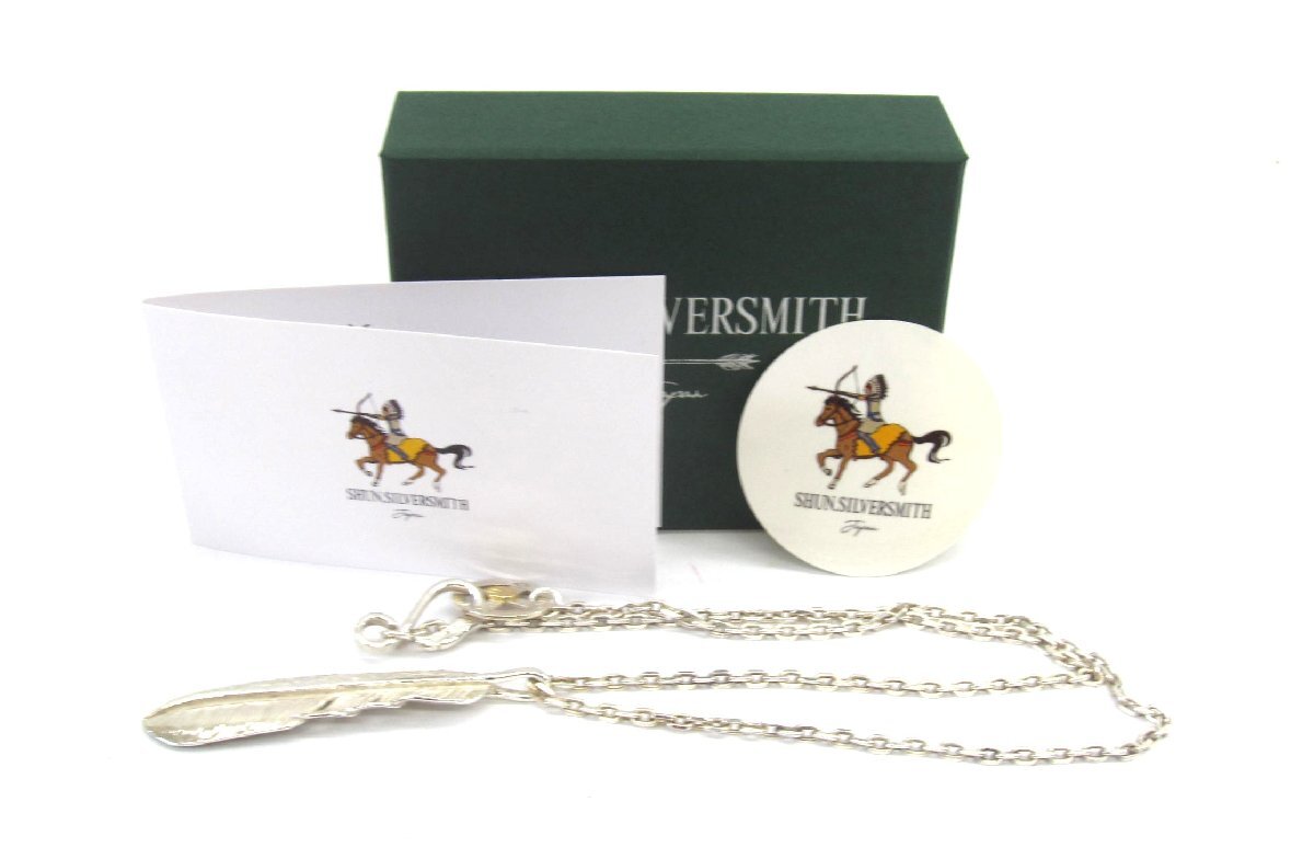 小豆細チェーン 925 karakusa Life feather luck thunderbird weel ネックレス ∠UA12143拍卖