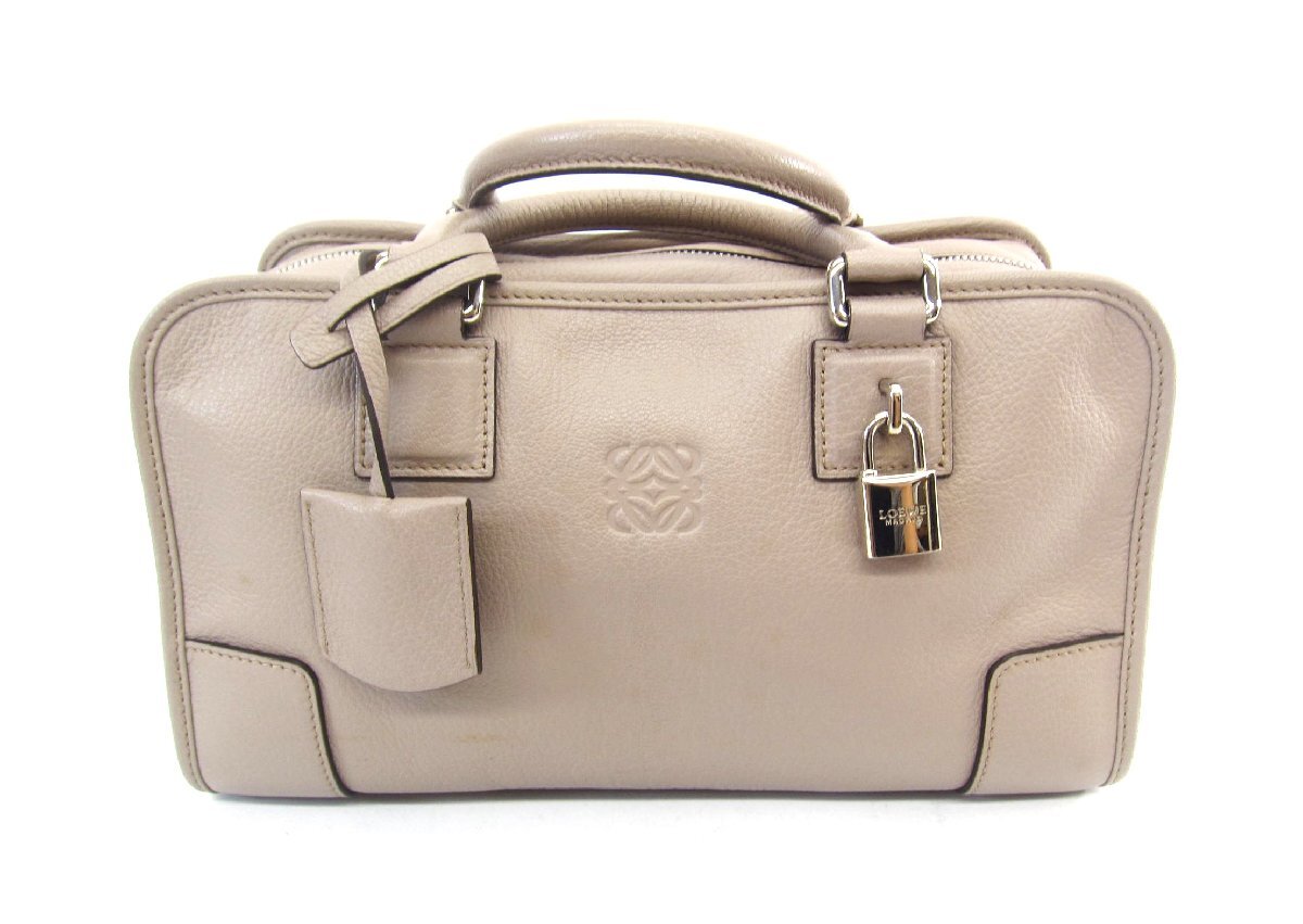 LOEWE ロエベ アマソナ28 レザー ハンドバッグ ミニボストン 鞄 ∠UP5206拍卖