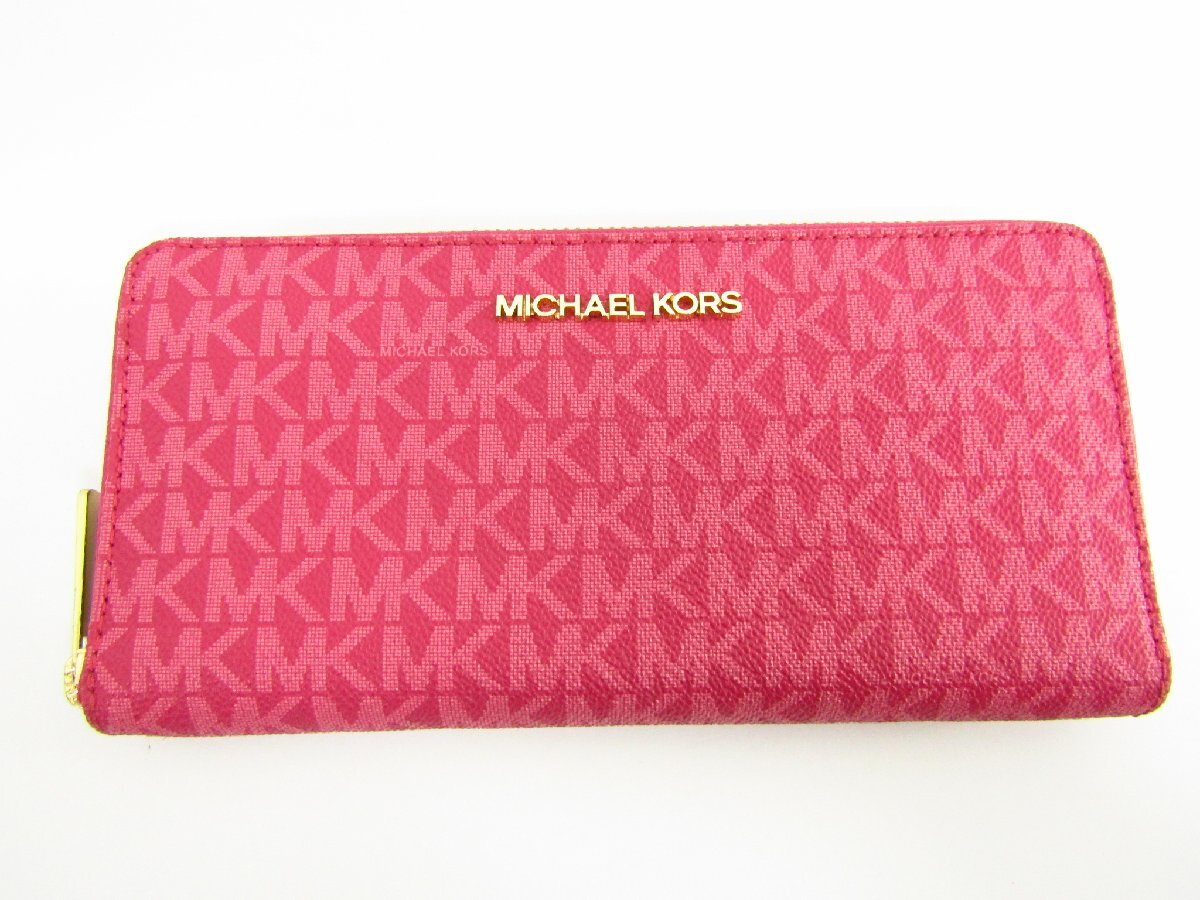 MICHAEL KORS マイケルコース ラウンドファスナー 長財布 ▼AC26458拍卖