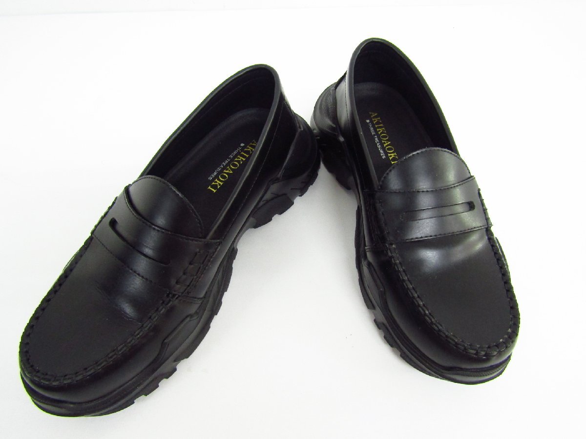 AKIKOAOKI アキコアオキ Regulated Gravity ローファー 厚底 SIZE:26.5cm★SH8228拍卖