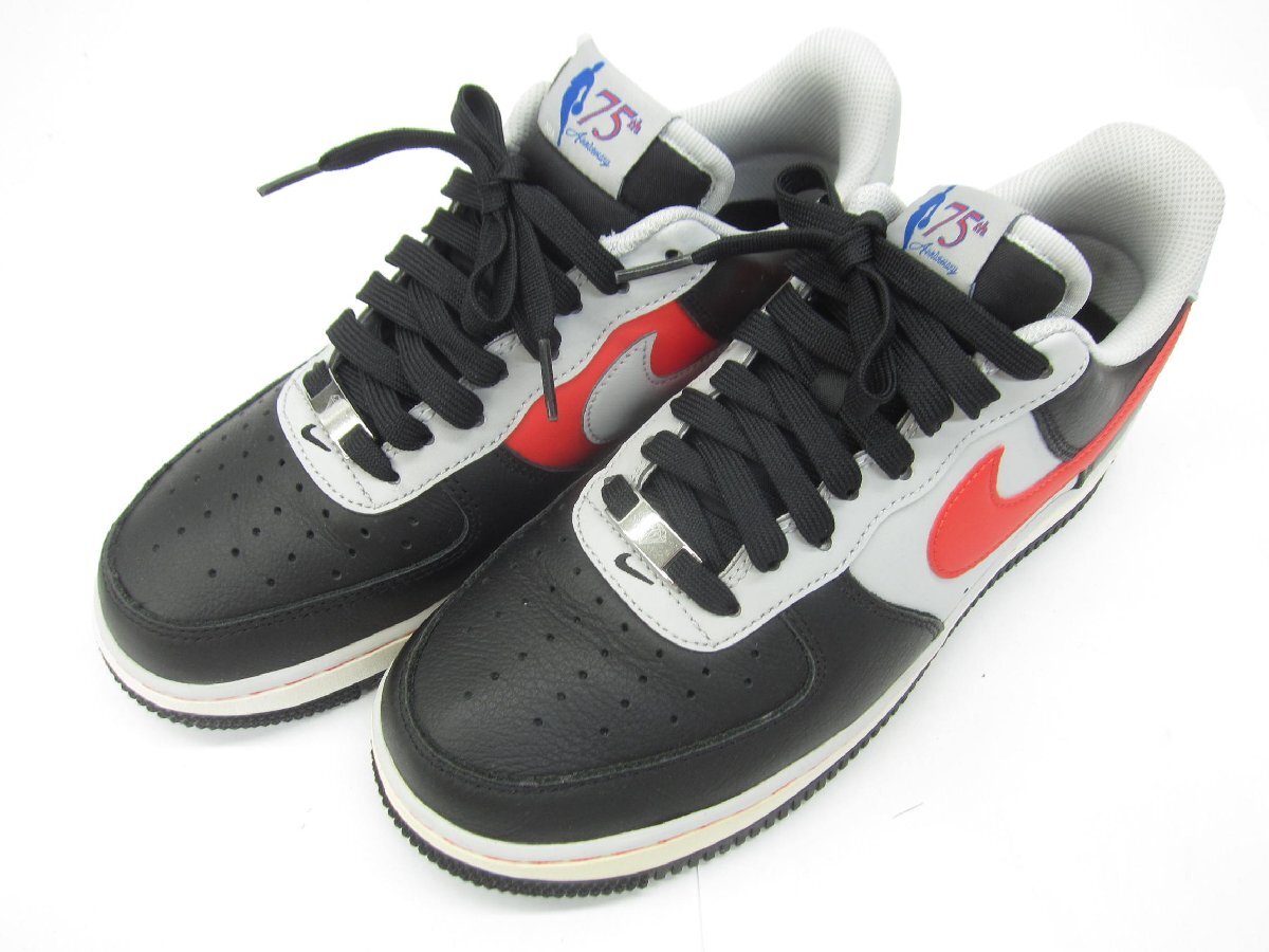 NIKE ナイキ AIR FORCE 1 07 LV8 EMBNBA 75TH ANNIVERSARY DC8874-001 SIZE:26.0cm メンズ □UT14150拍卖